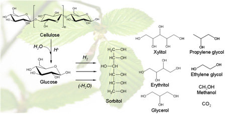 Katalysatoren zur hydrolytischen Hydrierung von Cellulose in Mono- und Polyole